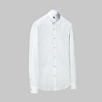 ALN ÇİZGİLİ MAVİ SLİM GÖMLEK