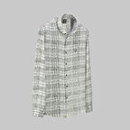 GOIAS KARELİ BEYAZ SLİM GÖMLEK