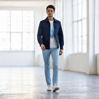 ROYS ANTİK KOTON BUZ MAVİSİ PANTOLON