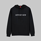 Kapüşonlu Siyah Spor Sweatshirt