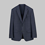 JAM AÇIK LACİVERT KARELİ CEKET