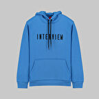 Kapüşonlu Mavi Sweatshirt