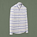 GOİAS UZUN KOL ÇİZGİLİ KAHVERENGİ GÖMLEK