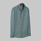 DREW UZUN KOL KARELİ YEŞİL GÖMLEK