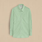 MİRA KADIN ÇİZGİLİ YEŞİL GÖMLEK