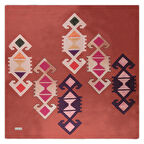 ETNİK DESENLİ TWİLL TABA İPEK EŞARP