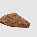 Kadın Örgü Terlik [060111] TABA SÜET, 36