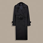 KADIN SİYAH TRENÇKOT