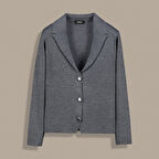 VERSA DÜĞMELİ GRİ MELANJ HIRKA