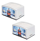 Masa üstü yatay dispenser peçetelik - flosoft 2 li peçetelik beyaz