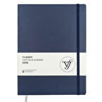Victoria's Journals Classic 2025 Haftalık Ajanda A4 19x25 cm Sert Kapak Lacivert 124-1402