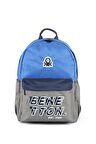 United Colors Of Benetton BNT03845 Mavi/Gri Erkek Çocuk Sırt Çantası