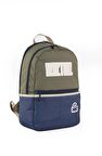 United Colors of Benetton Haki- Lacivert Çift Bölmeli Sırt Çantası 03859