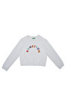 Kız Çocuk Sweatshirt - Ekru | 8-9