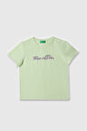 Kız Çocuk Bnt Yazı Logolu T-Shirt - Mint Yeşili | 10-11