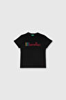United Colors of Benetton Erkek Çocuk T shirt Siyah BNT-B21847