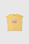 United Colors of Benetton Kız Çocuk T shirt Sarı BNT-G21766