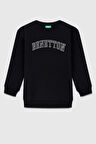 United Colors of Benetton Erkek Çocuk BNT-B23342 Sweatshirt Siyah