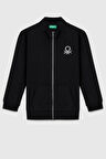 United Colors of Benetton Erkek Çocuk BNT-B23351 Sweatshirt Siyah
