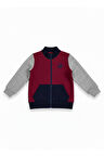 Erkek Çocuk Fermuarlı Sweatshirt  Bordo