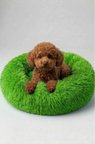 United Colors of Benetton BNTMKT-0012-2-GR Uzun Kürklü Donut Kedi&Köpek Yatağı Yeşil 55 CM