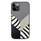 Apple iPhone 12 Pro Max Kılıf Kajsa Glamorous Serisi Zebra Combo Kapak