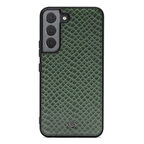 Galaxy S22 Kılıf Kajsa Pearl Pattern Hakiki Deri Kapak