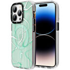 Apple iPhone 14 Pro Max Kılıf Magsafe Şarj Özellikli Youngkit Water-Ink Serisi Kapak