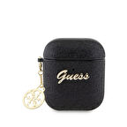 Airpods Uyumlu Kılıf GUESS Glitter 4G Charm Exclusive Tasarım