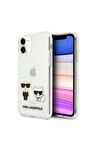 Apple iPhone 11 Uyumlu Kılıf Karl Lagerfeld Sert TPU K&C Dizayn Kapak Renksiz