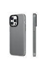 YoungKit iPhone 15 Pro Max Uyumlu Kılıf Buzlu Mat Tasarım Youngkit Hidden Sand Serisi Kapak Gri
