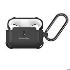 Airpods Pro 2 Uyumlu Kılıf Askılı Sağlam Tasarımlı Lisanslı Switcheasy Guardian Siyah