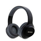 Kulak Üstü Bluetooth Kulaklık Guess Orjinal Lisanslı Katlanabilir Metal Klasik Logolu Siyah