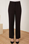 Kadın Pensli Yüksek Bel Basic Pantolon - Siyah | 38