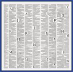 Armine Beyaz Gazete Desenli Tivil İpek Eşarp 8942-08