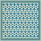 Armine Nostalji Tivil İpek 8720-06 Su Yeşili  Karışık Desen