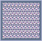 Armine Nostalji Tivil İpek Eşarp 8720-51 Mor Karışık Desen