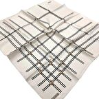 Armine Nostalji Bej Desenli Tivil İpek Eşarp 8656-04