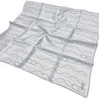 Armine Bebe Mavisi Desenli Tivil İpek Eşarp 8925-54