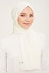 Armine Trend J.Capri Şal 4-100 - Kalpli Kırık Beyaz