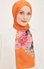 Armine Life Şal 3611-13 Turuncu Çiçek Desen