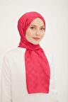 Armine Trend Jakarlı Pembe Dama Desen Diamond şal 2-52