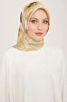 Armine Soft Yeşil Çiçek Desen Sura İpek Eşarp 9105-50