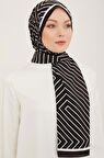 Armine Trend Defne Şal 5761-01 Siyah-Beyaz