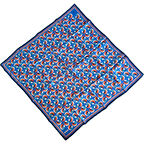 Armine Tivil İpek Eşarp 9219-39 Mavi Karışık Desen 