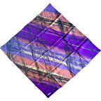 Armine Tivil İpek Eşarp 9236-33 Mor Karışık Desen 