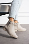 Kadın Tokalı Fermuarlı Rahat Bot Kaymaz Taban PTK013