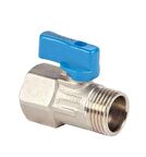 3/8 MİNİ KÜRESEL VANA ERKEK DİŞİ MAVİ