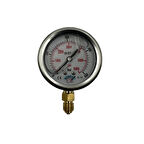 Ø 63 - 0 - 400 BAR 1/4 ALTTAN ÇIKIŞLI GLİSERİNLİ MANOMETRE