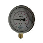 Ø 100 - 1 + 5 BAR 1/2 GLİSERİNLİ ALTTAN ÇIKIŞLI MANOMETRE